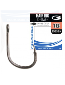 Carlig Garbolino Hair Rig X-Power 2563 Black Nickel 10buc